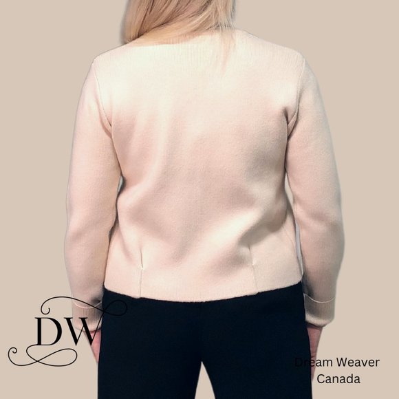 Cardigan with Pearl Trim | Cream - Picture 4 of 7